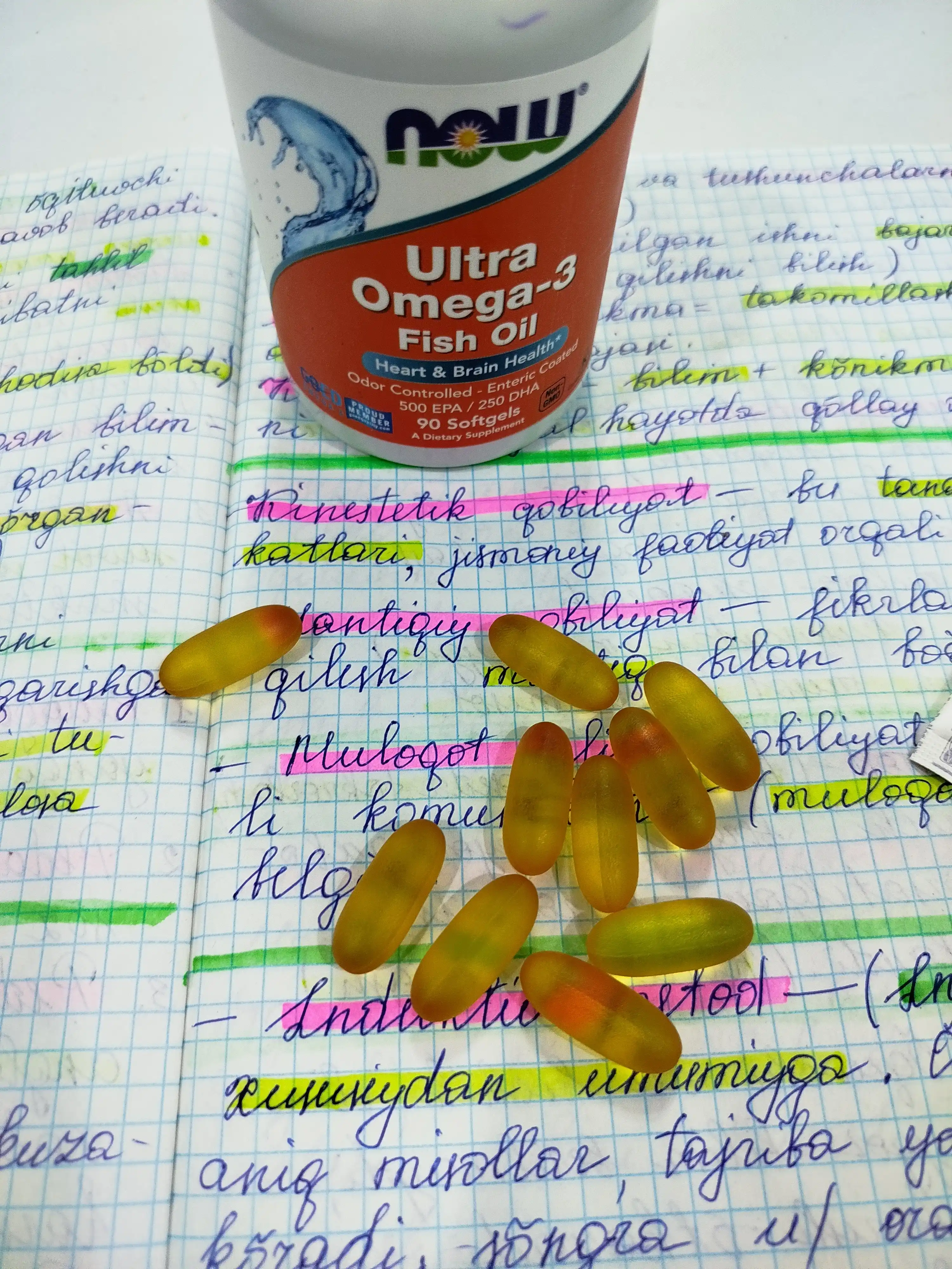 NOW Foods, Ultra Omega-3, baliq yog’i, 90 kapsulalar
