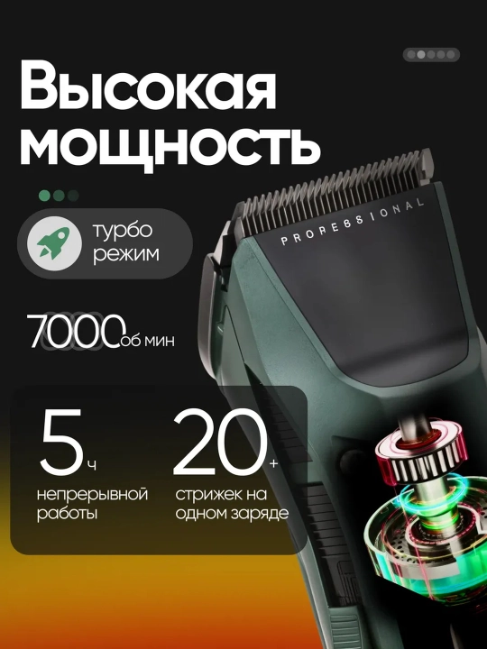 Профессиональная машинка для стрижки волос и бороды VGR, триммер