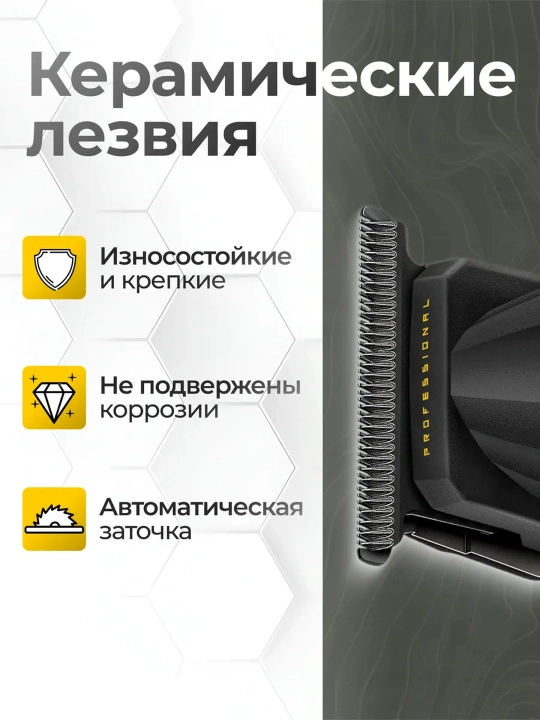Профессиональная машинка для стрижки волос и бороды VGR, триммер