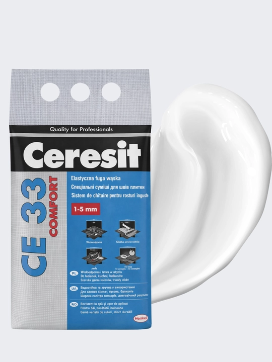 Choklar uchun qora Ceresit CE 33 Plus 1-5 mm plitka fug‘asi - 