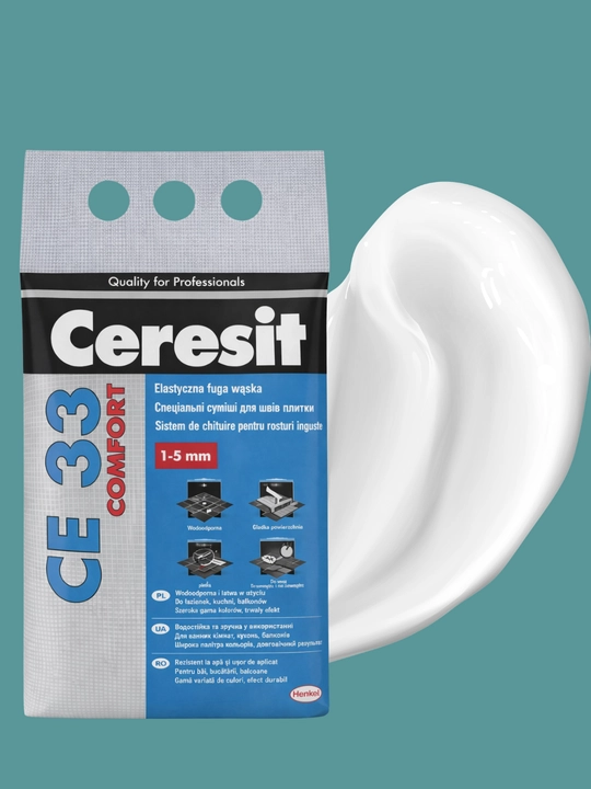 Choklar uchun qora Ceresit CE 33 Plus 1-5 mm plitka fug‘asi - 