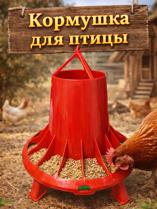 Кормушка для птицы (бункерная), 6 кг