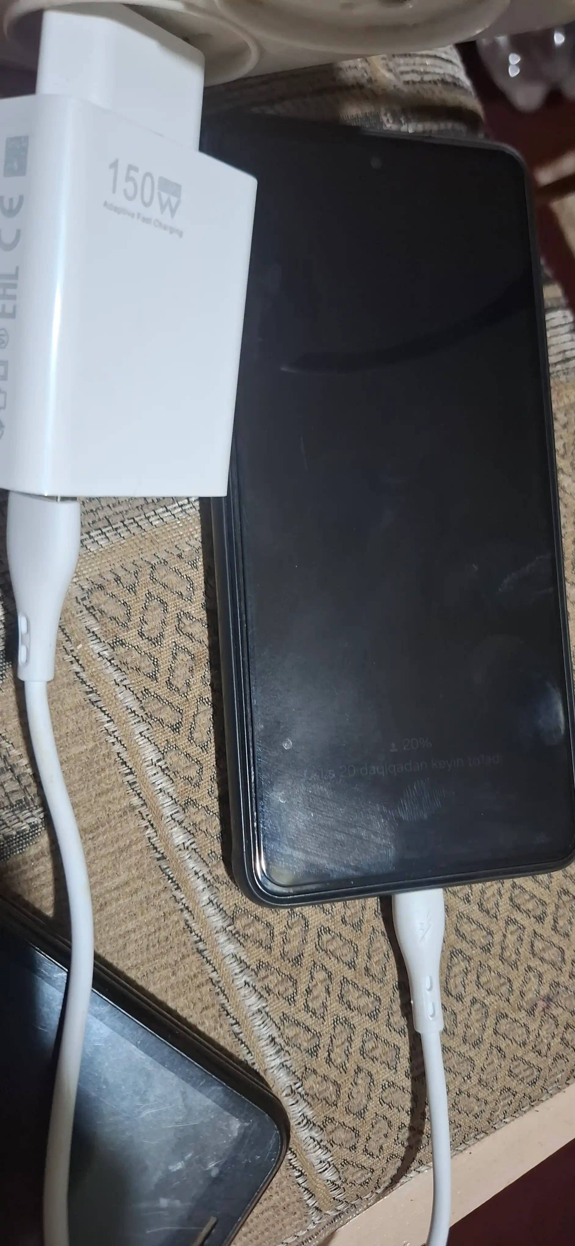 Быстрое зарядное устройство 120 Вт,150 Вт для Xiaomi и Samsung с кабелем Type-C/USB