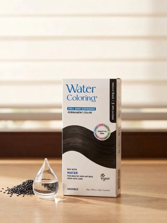 Краска для волос SEEDBEE Water Coloring – закрашивает седину, 3 шт