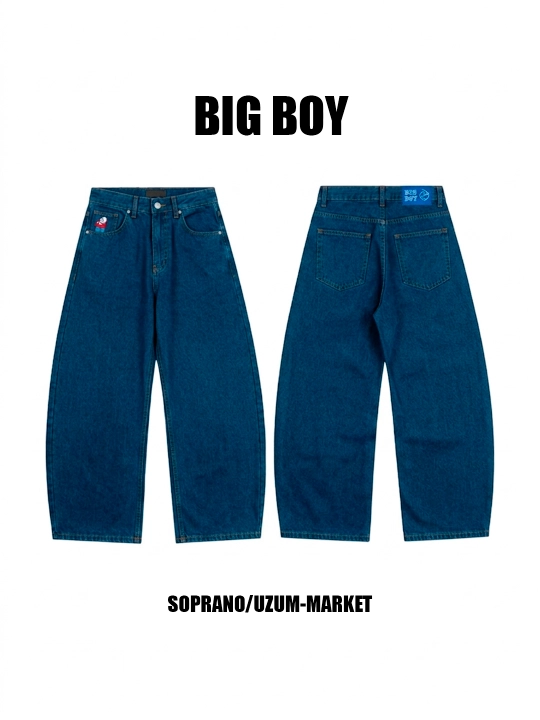 Keng baggi jinsi shimlar Polar Big Boy, erkaklar, ayollar va o‘smirlar uchun, S-XL - 