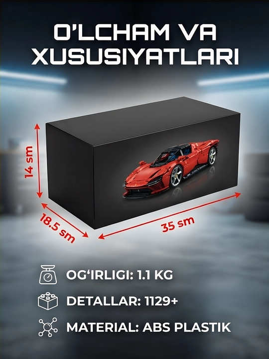 Lego konstruktor mashina bolalar uchun o'yinchoq mashina lego siti texnik to'plami