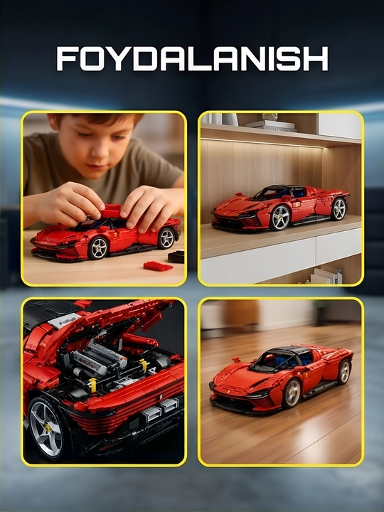 Lego konstruktor mashina bolalar uchun o'yinchoq mashina lego siti texnik to'plami