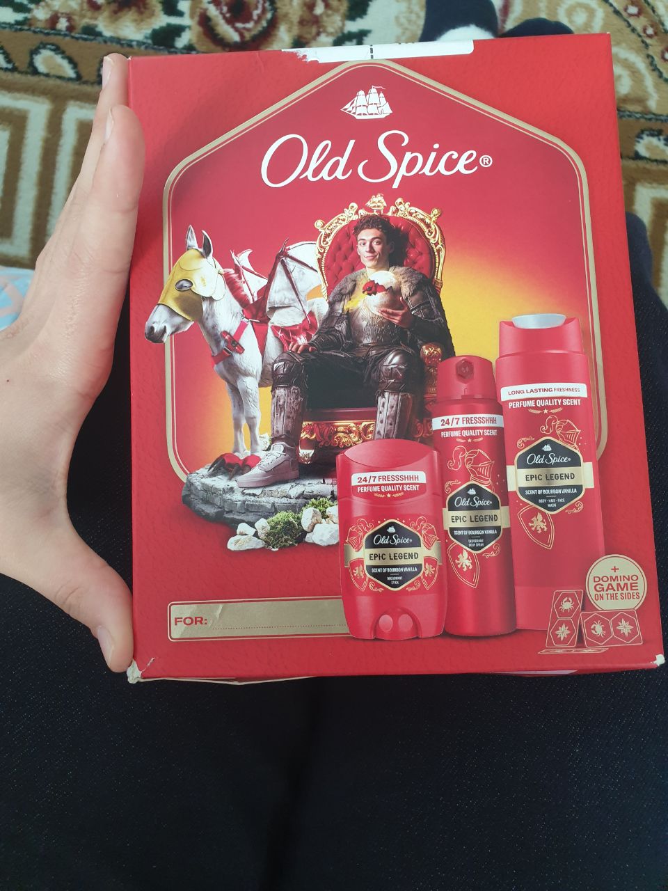 Подарочный набор Old Spice Epic Legend дезодорант стик 50мл + спрей 150мл + гель для души 250мл