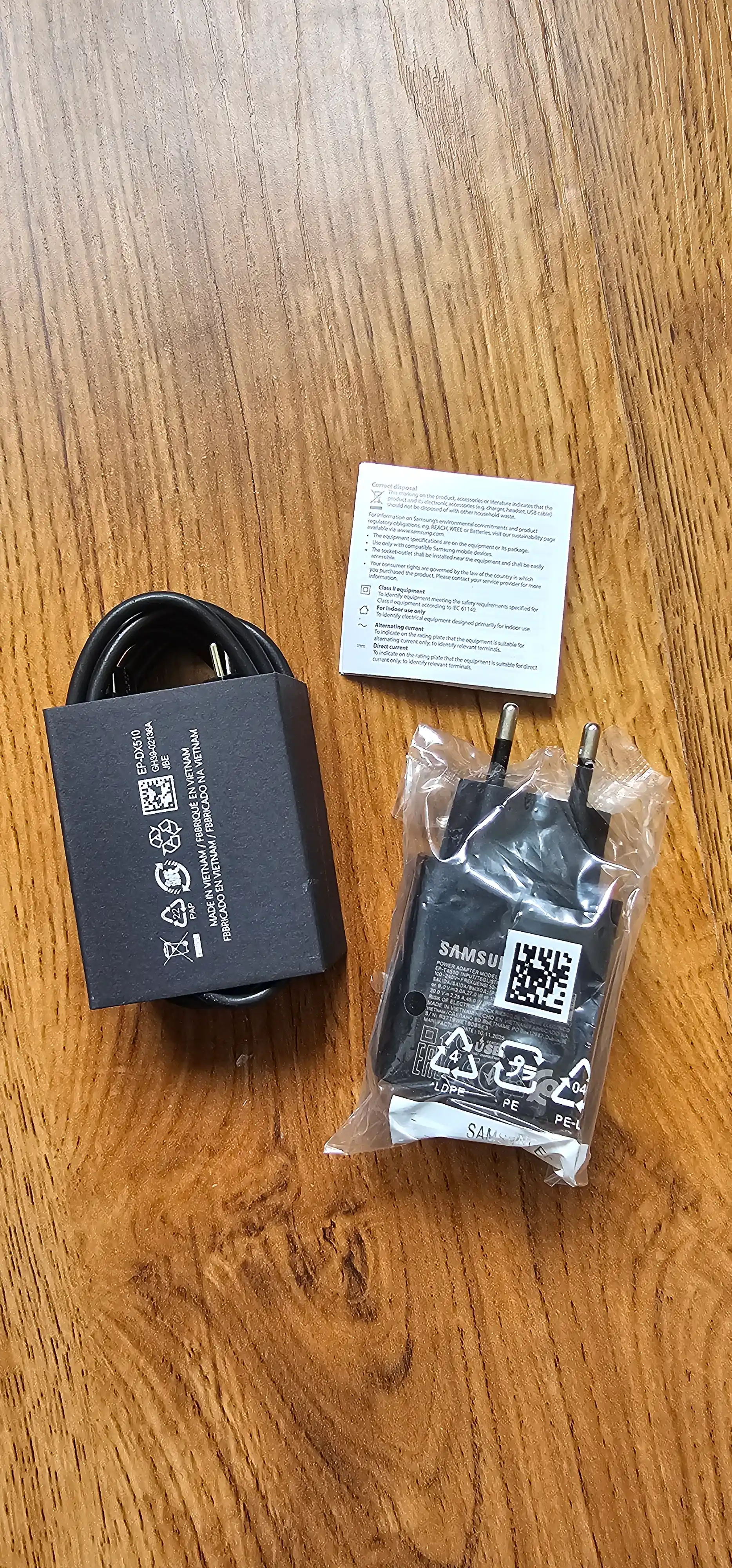 Samsung 45W Type-C zaryadchik, adapter (kabel bilan) Fast Charging 2.0 - Tezkor zaryadlash
