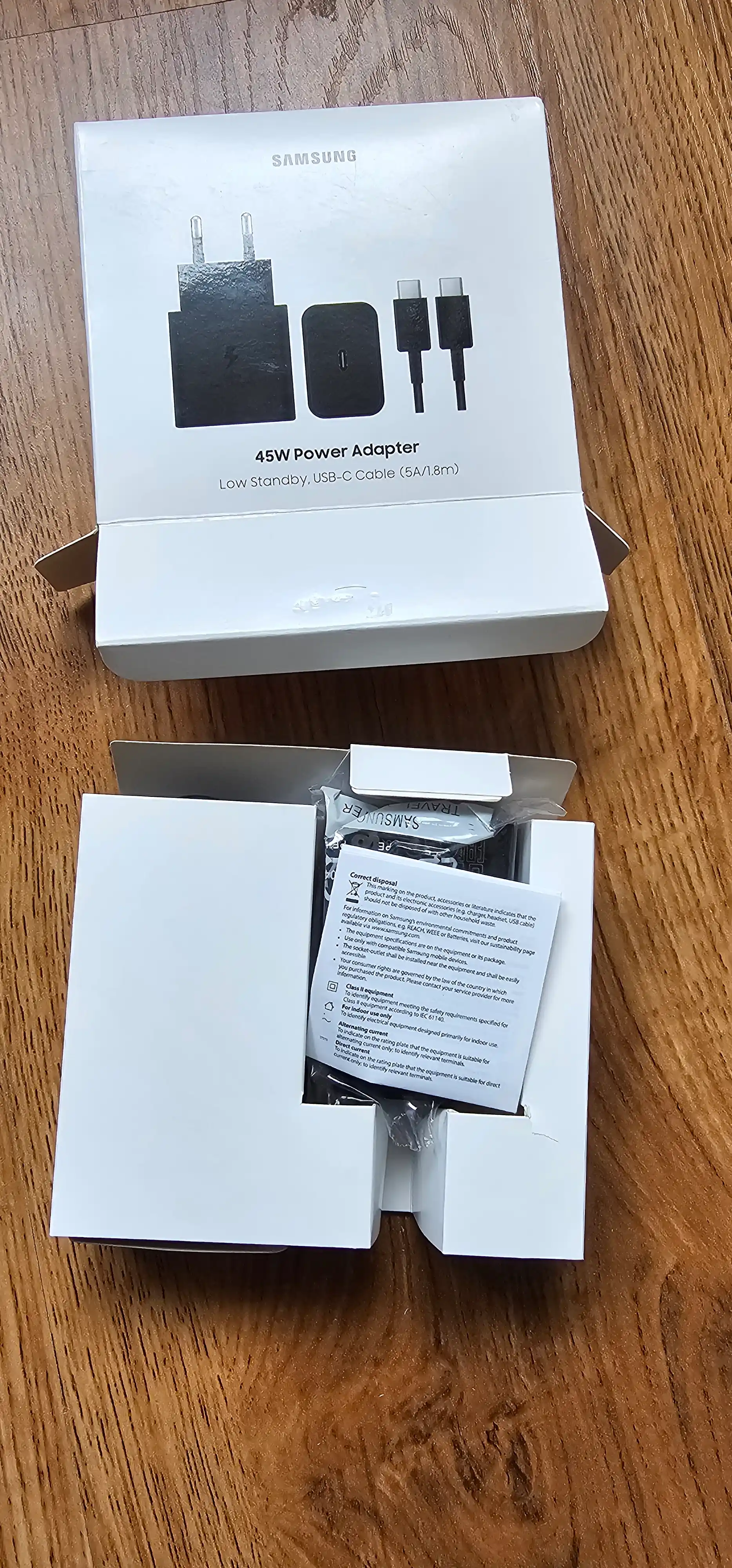 Samsung 45W Type-C zaryadchik, adapter (kabel bilan) Fast Charging 2.0 - Tezkor zaryadlash