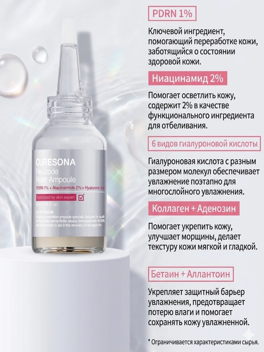Dr. Oracle Curesona PDRN Ампула, 30 мл — увлажнение, упругость, anti-age