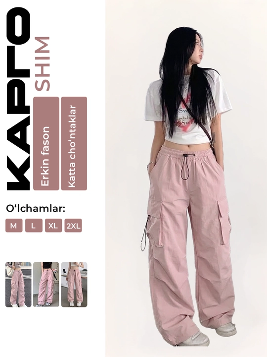 Ayollar cargo shimi, keng fason