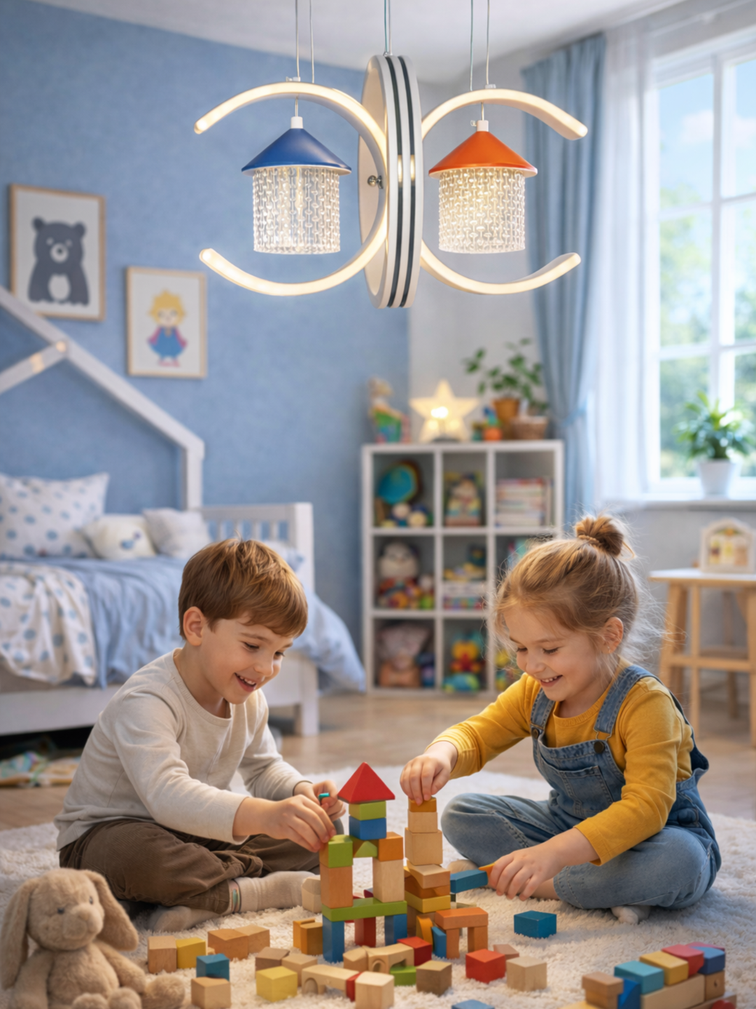Bolalar uchun LED qandil uycha dizayn, 3 rejim, 15 m² gacha yoritish - 