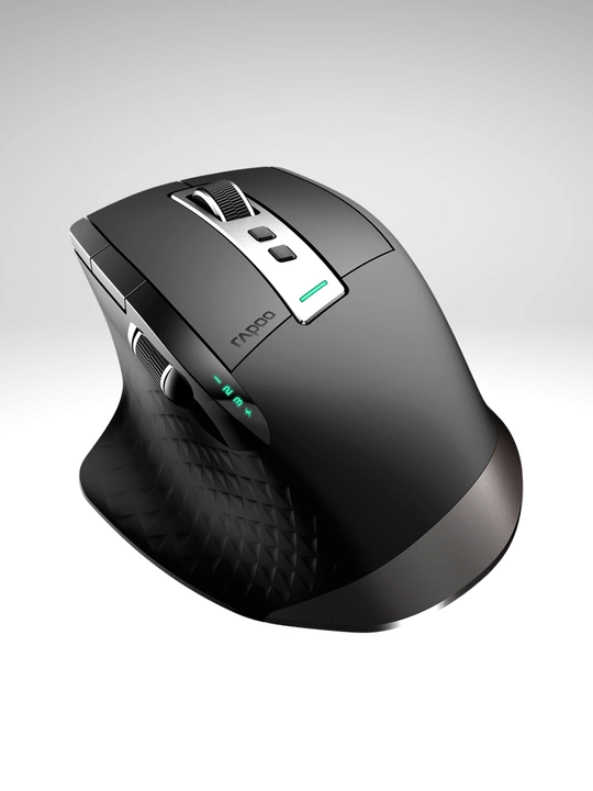 Simsiz sichqoncha Rapoo MT750 Plus, Bluetooth 3.0/4.0/2.4G, akkumulyatorli, 3200 DPI - 