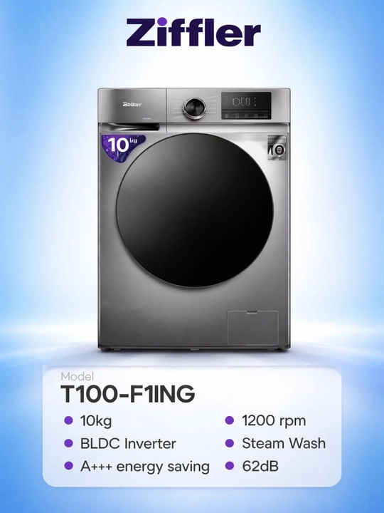 Стиральная машина Ziffler T100-F1ING — это сочетание современного дизайна - 