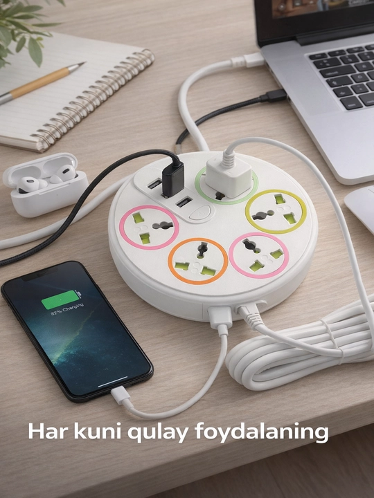 Rozetka uzaytirgich + USB Power Socket Extension