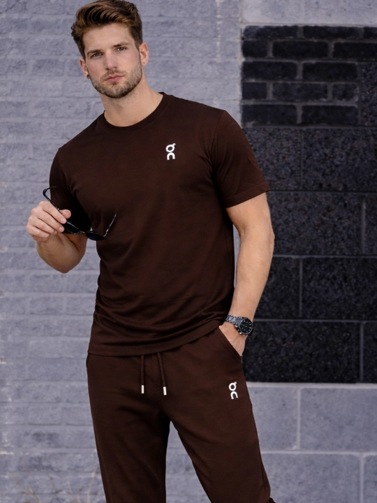 Мужской комплект одежды: футболка и брюки, легкий повседневный комплект