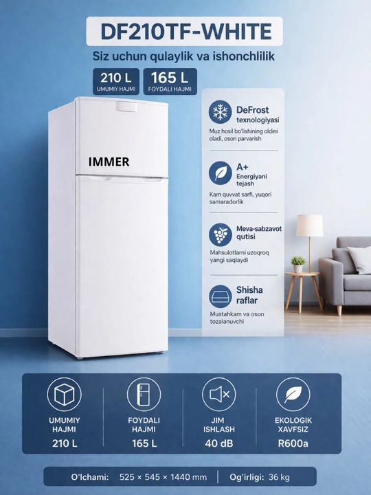 Холодильники DF210TF-WHITE-BLACK — сочетание современности и удобства - 