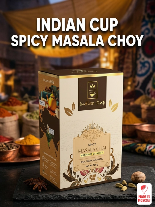 Hindiston choyi Indian Cup Spicy Masala Choy, karton quti, 150 g