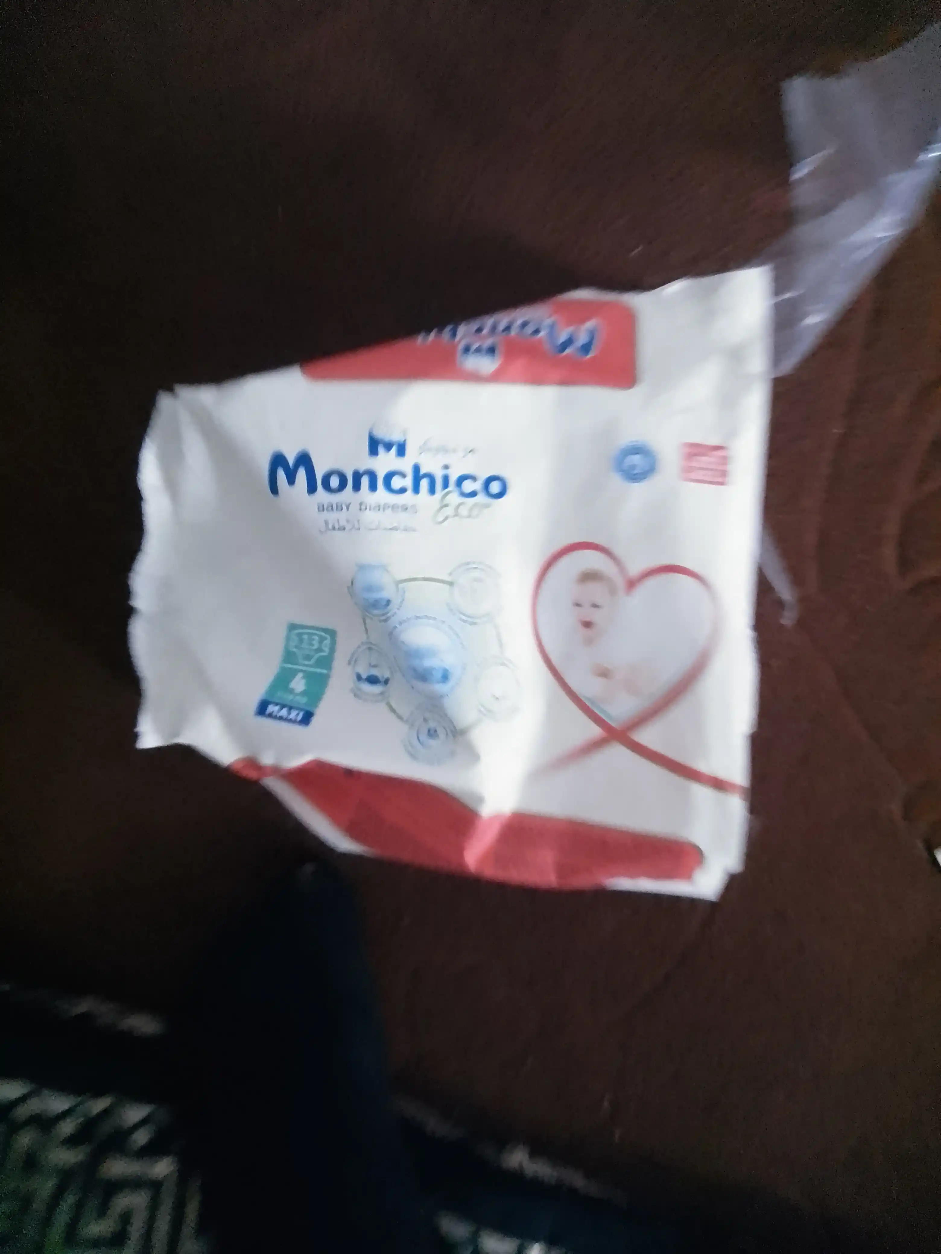 Подгузники Monchico Eco+, 26 шт 2 в 1, упаковке 26 шт размер 4, 7-14 кг