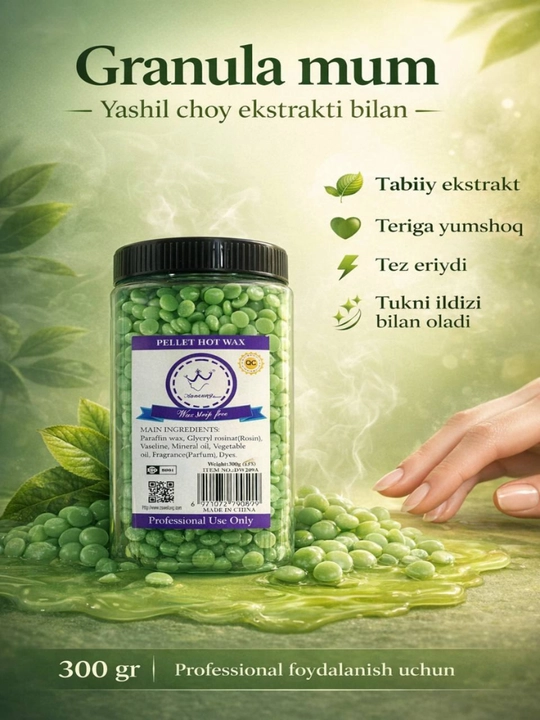 Granulalardagi depilatsiya mumi 200 g, 300 g, 500 g - 