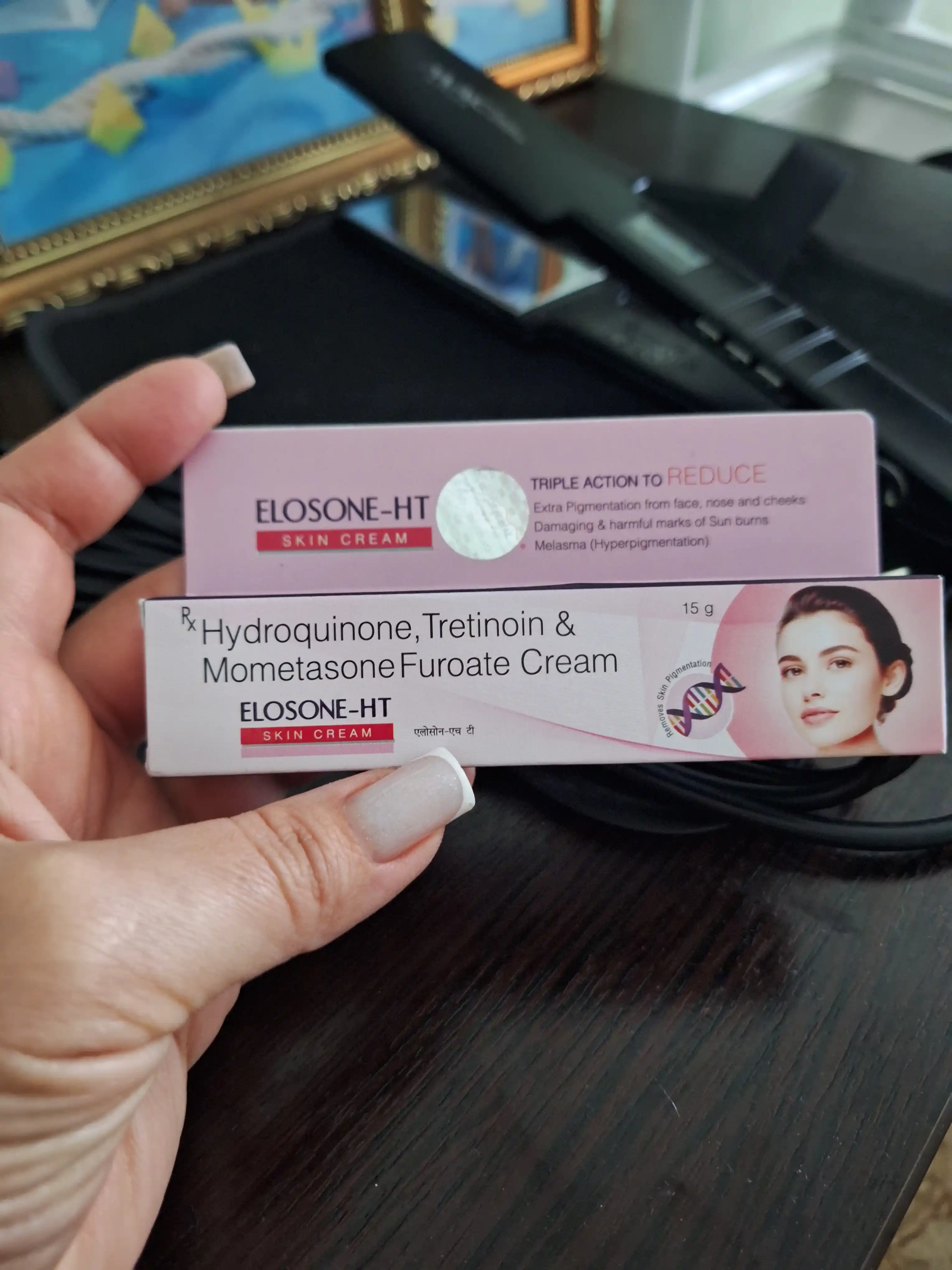 Крем для лица Elosone -HT, от пигментных пятен, прыщей и морщин, 15 гр