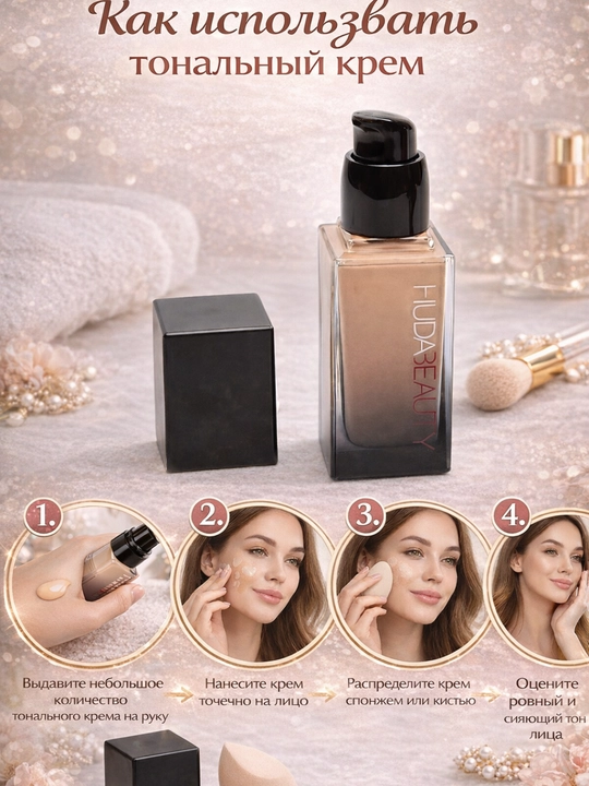Тональный крем Huda Beauty FauxFilter Foundation, 34 мл