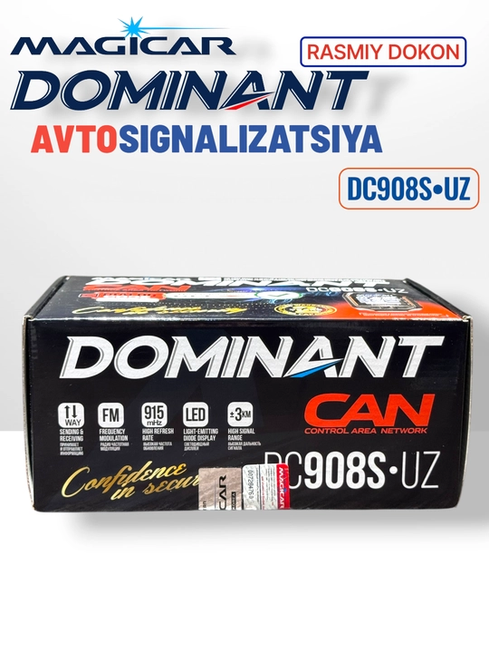 Avtomobil signalizatsiyasi Dominator Magicar DC 908 UZ CAN, masofadan boshqarish pult
