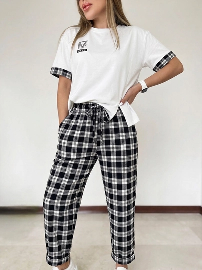 Женский костюм-двойка — ATELIER-DVOYKA001-БЕЛЫЙ-Freesize-L