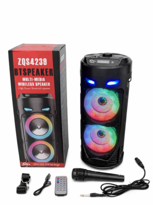 ZQS 4239. 4303 портативная Bluetooth-колонка с микрофоном и яркой светодиодной подсветкой