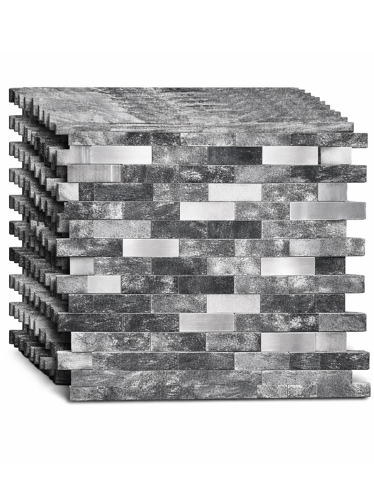 Devor uchun o‘zi yopishadigan mozaikali qattiq pvx panel 30.3 × 27.5 sm, bezakli 3D panel