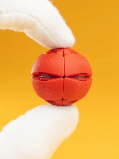 Zorbles Squishy Clicker антистресс игрушка, кликер для рук, мягкий сквиши с click эффектом — ADEKUZ-ZORBLES-КРАСН