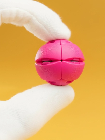 Zorbles Squishy Clicker антистресс игрушка, кликер для рук, мягкий сквиши с click эффектом — ADEKUZ-ZORBLES-РОЗОВ