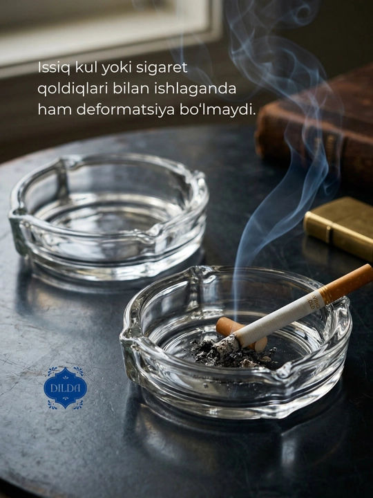 Стеклянные пепельницы —  для дома, офиса или подарка, многогранные модели, набор 1–2 штуки