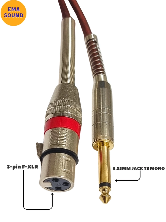 Профессиональные микрофонные кабели XLR-F и 6,35 мм Jack, длиной 5/10 метров