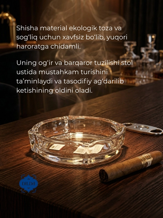 Стеклянные пепельницы —  для дома, офиса или подарка, многогранные модели, набор 1–2 штуки