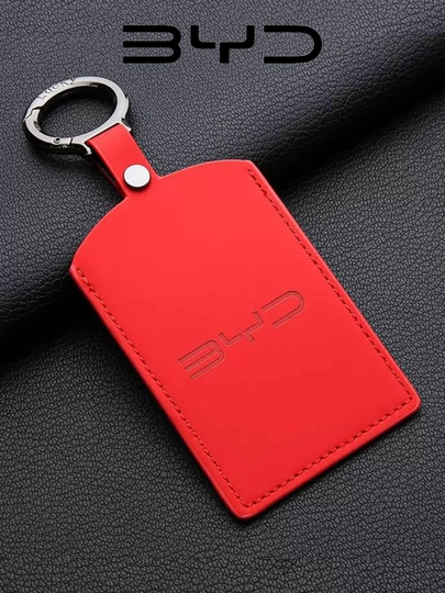 Чехол для карты-ключа BYD, кожаный брелок — 77CASES-BYDIDCARDCASE-КРАСН