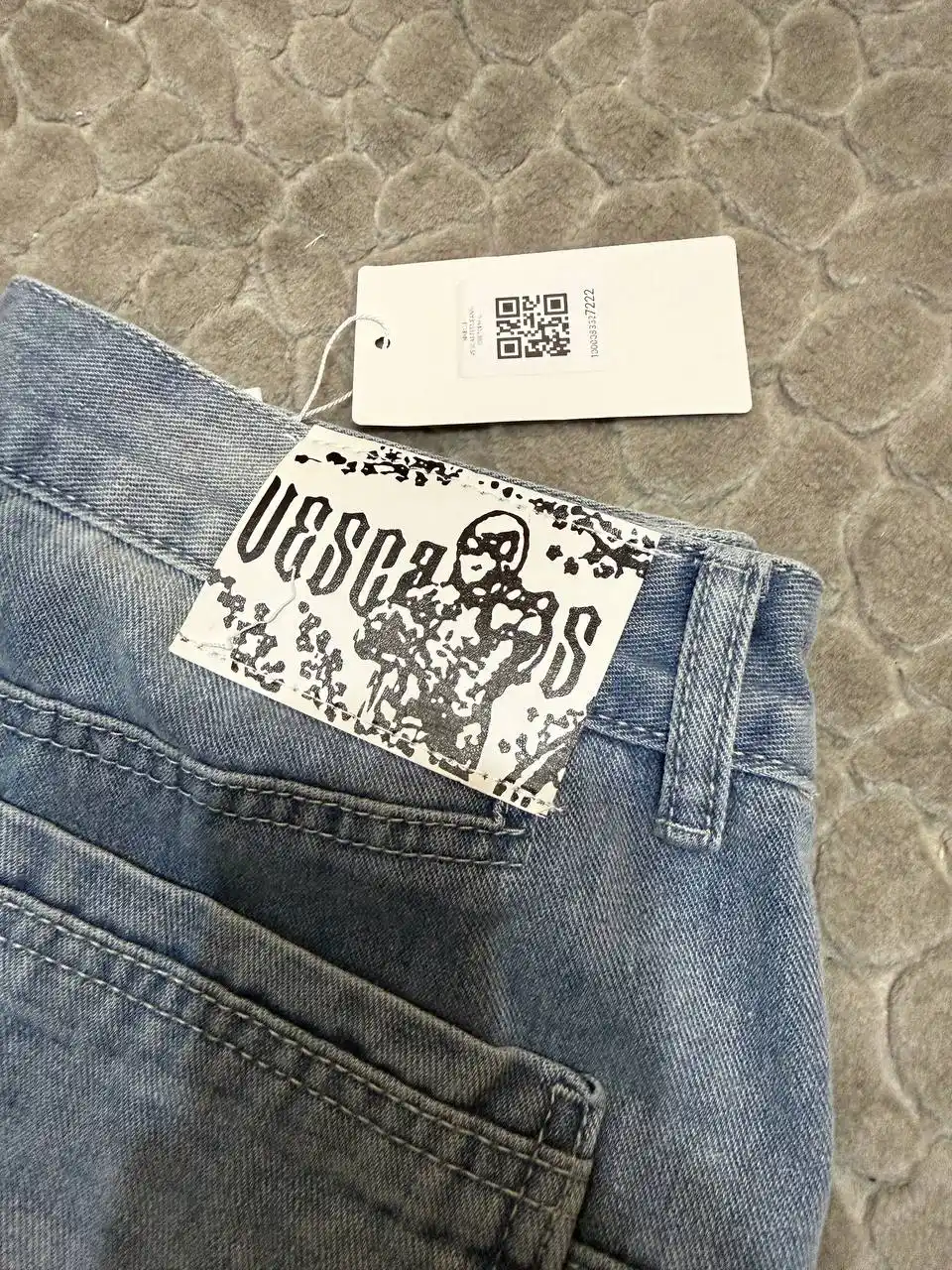 Keng Vescartes baggi jinsi, ayollar, erkaklar, o‘smirlar uchun, S-XXL o‘lchamlari