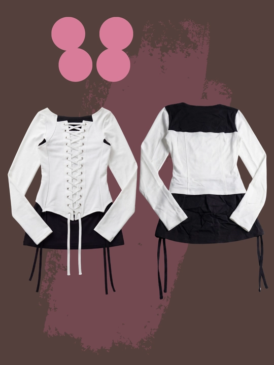 MIYO, Ayollar uchun slim fit longslivlar – gotik osiyo uslubi Y2K