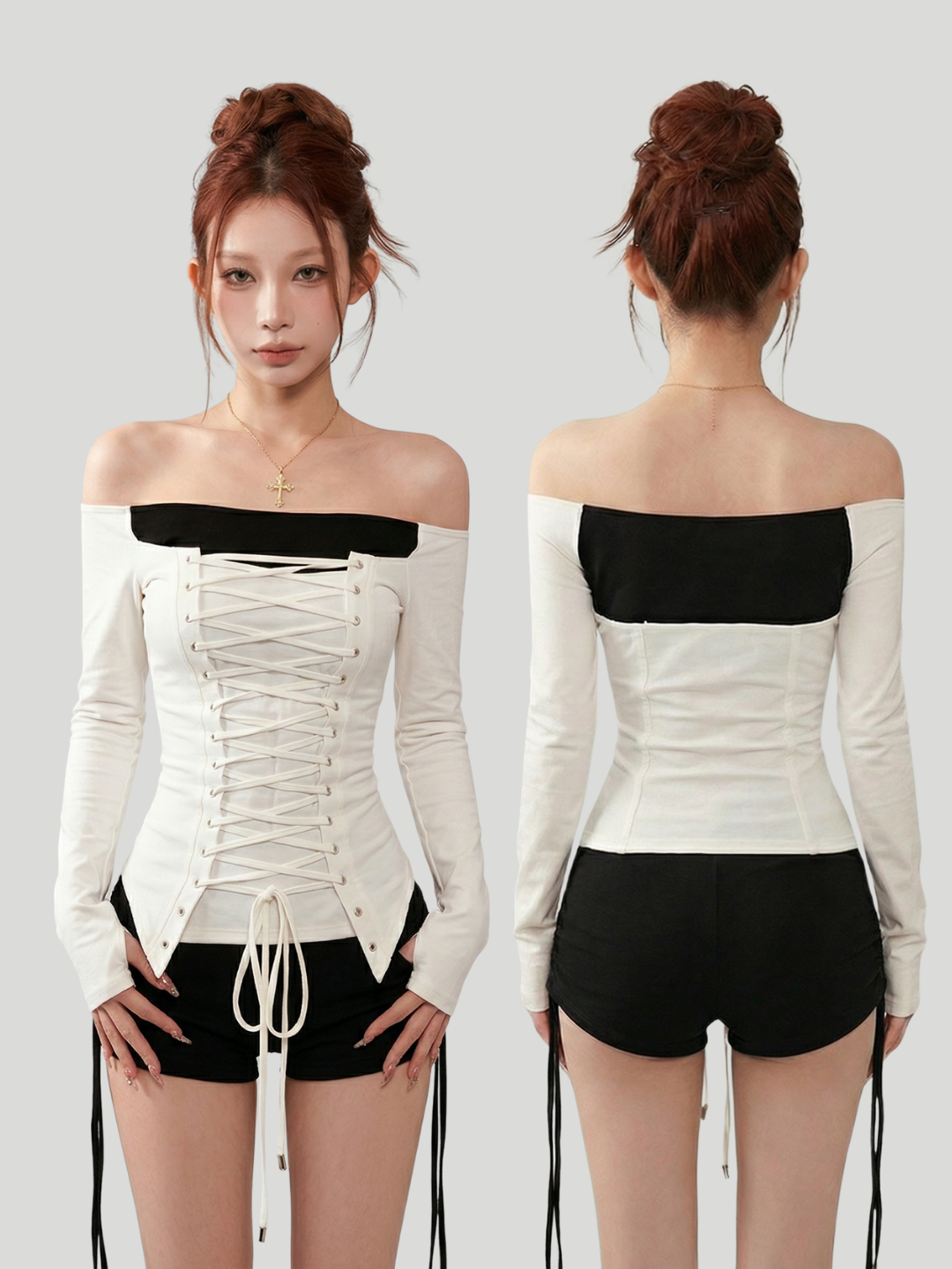 MIYO, Ayollar uchun slim fit longslivlar – gotik osiyo uslubi Y2K