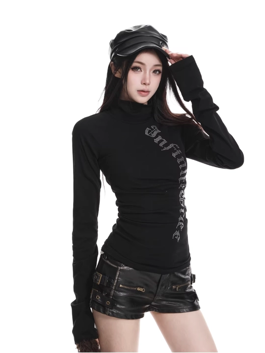 MIYO, Ayollar uchun slim fit longslivlar – gotik osiyo uslubi Y2K