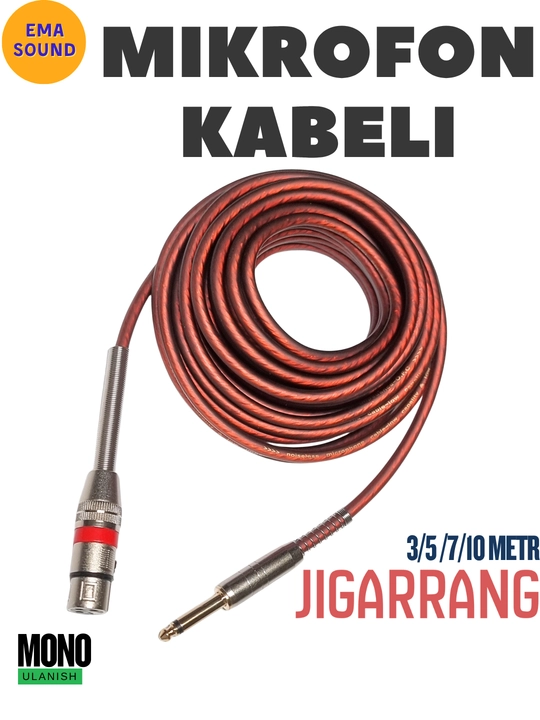 Профессиональные микрофонные кабели XLR-F и 6,35 мм Jack, длиной 5/10 метров