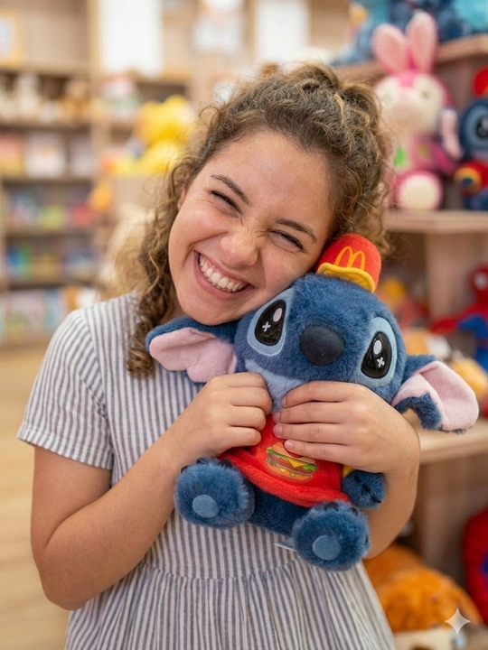 Мягкая игрушка Stitch McDonald's 28 см - Лило и Stitch в кепке, подарок для детей