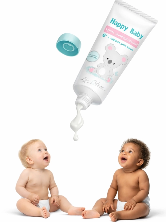 Крем универсальный Happy Baby, с первых дней жизни, для детей 0+, 75 мл, уход за кожей
