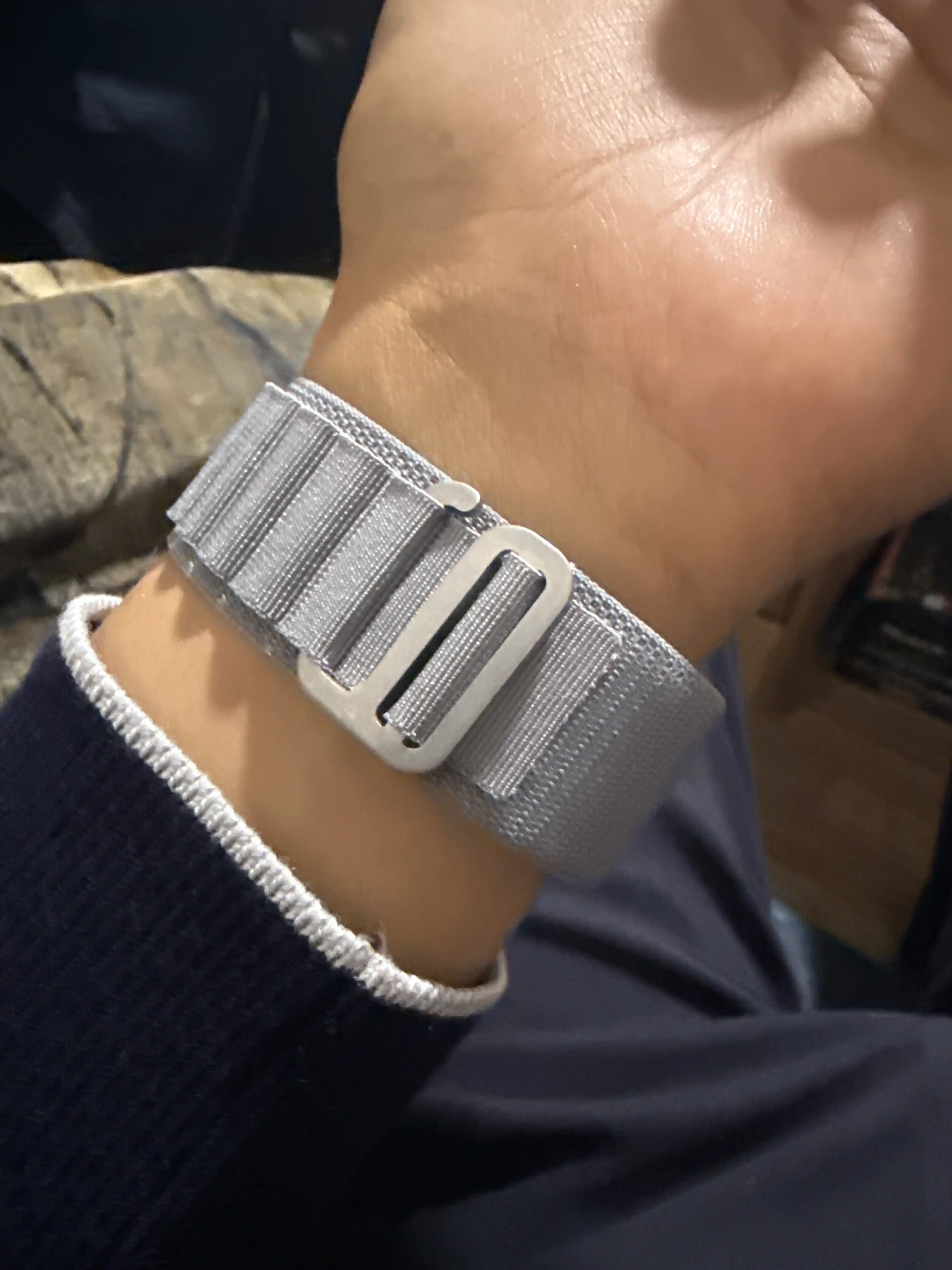 Ремешок нейлоновый для Apple Watch 3,4,5,6,7,8,9,10,11,SE и Ultra, размер 42-44-45-49 мм