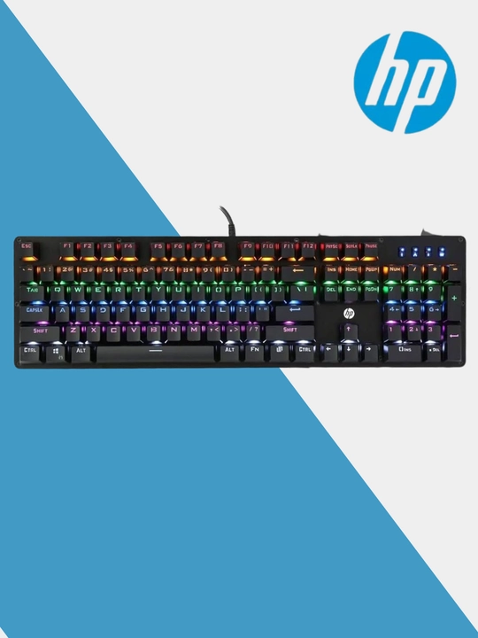 HP GK100F, HP GK200 White mexanik, RGB yoritgichli, o‘yin klaviaturasi
