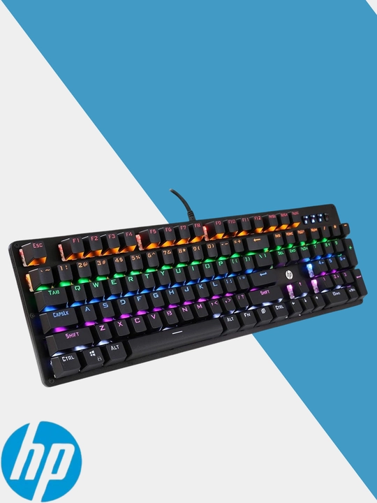 HP GK100F, HP GK200 White mexanik, RGB yoritgichli, o‘yin klaviaturasi
