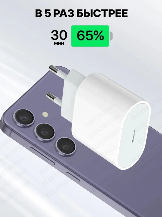 Зарядное устройство для быстрой зарядки iPhone, 35 Вт
