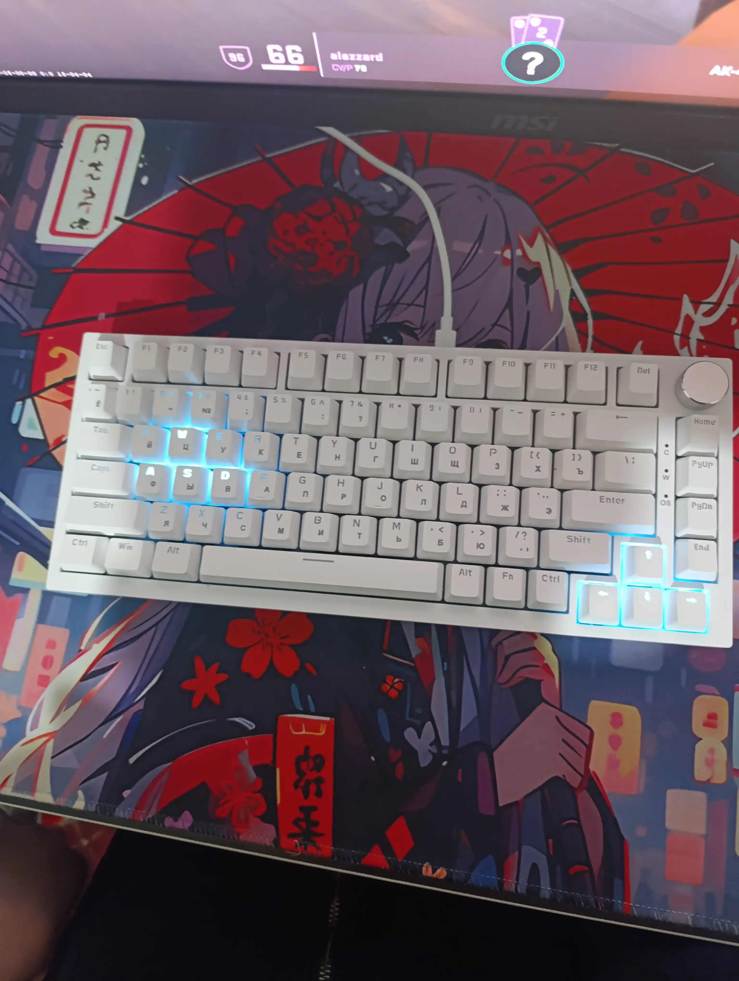 Mexanik O‘yin Klaviaturasi AJAZZ AK820, Simli USB Type-C, 75% 82 Tugmali, Hot-Swap