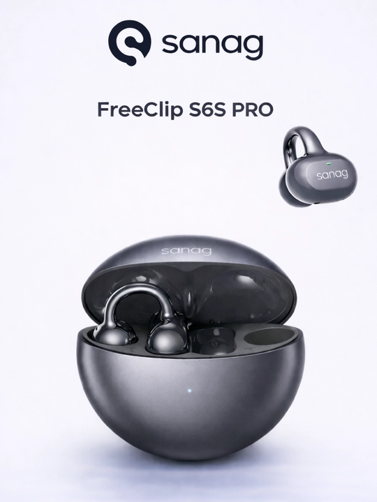 Simsiz quloqchinlar SANAG FreeClip S6S Series, Bluetooth 6.0, IPX5, ochiq dizayn - 